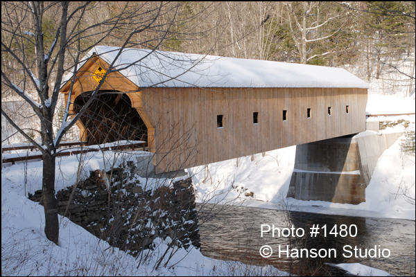 Perkinsville, VT - Upper Falls Bridge - Winter